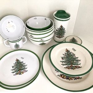 Spode Dishes Ceramic and Melamine 14 Pc Set